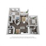 a floor plan of a house with a bedroom and a living room