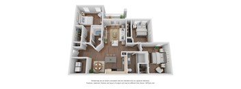 a 3 bedroom floor plan is shown in this illustration