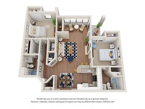 2 bedroom floor plan  the residences at