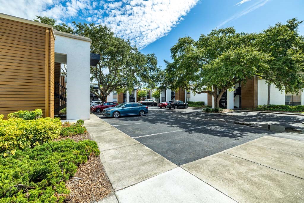 Parking Space between Buildings