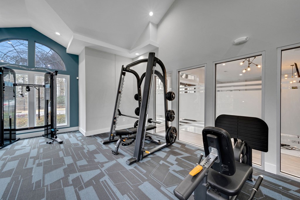 the gym at the preserve apartments