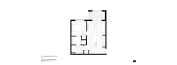 a floor plan of a 1 bedroom unit plan