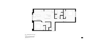 a floor plan of a 2 bedroom unit plan