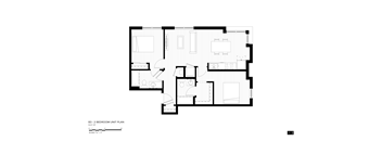 a floor plan of a 2 bedroom unit plan
