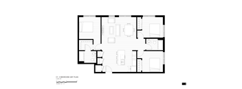 a floor plan of a 3 bedroom unit plan