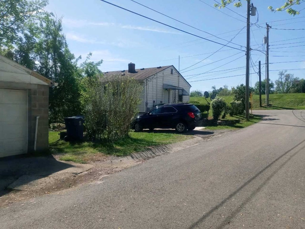 a car parked on the side of a street