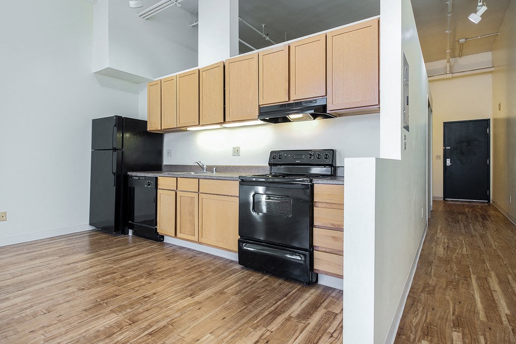Denver Building Housing Kitchen Featuring black appliances