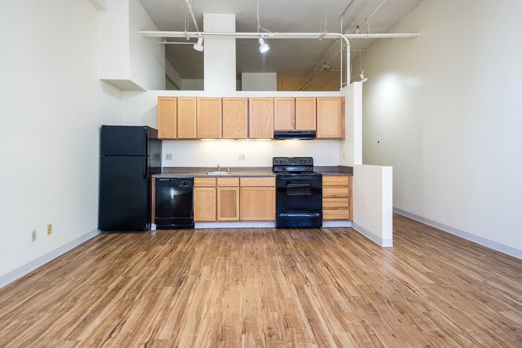 Denver Building Housing Kitchen Featuring black appliances