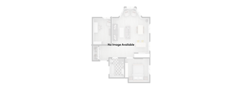 A floor plan of a house with a kitchen, living room, and two bedrooms.