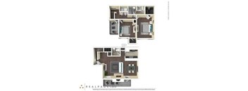 A floor plan of a two-story residential building.