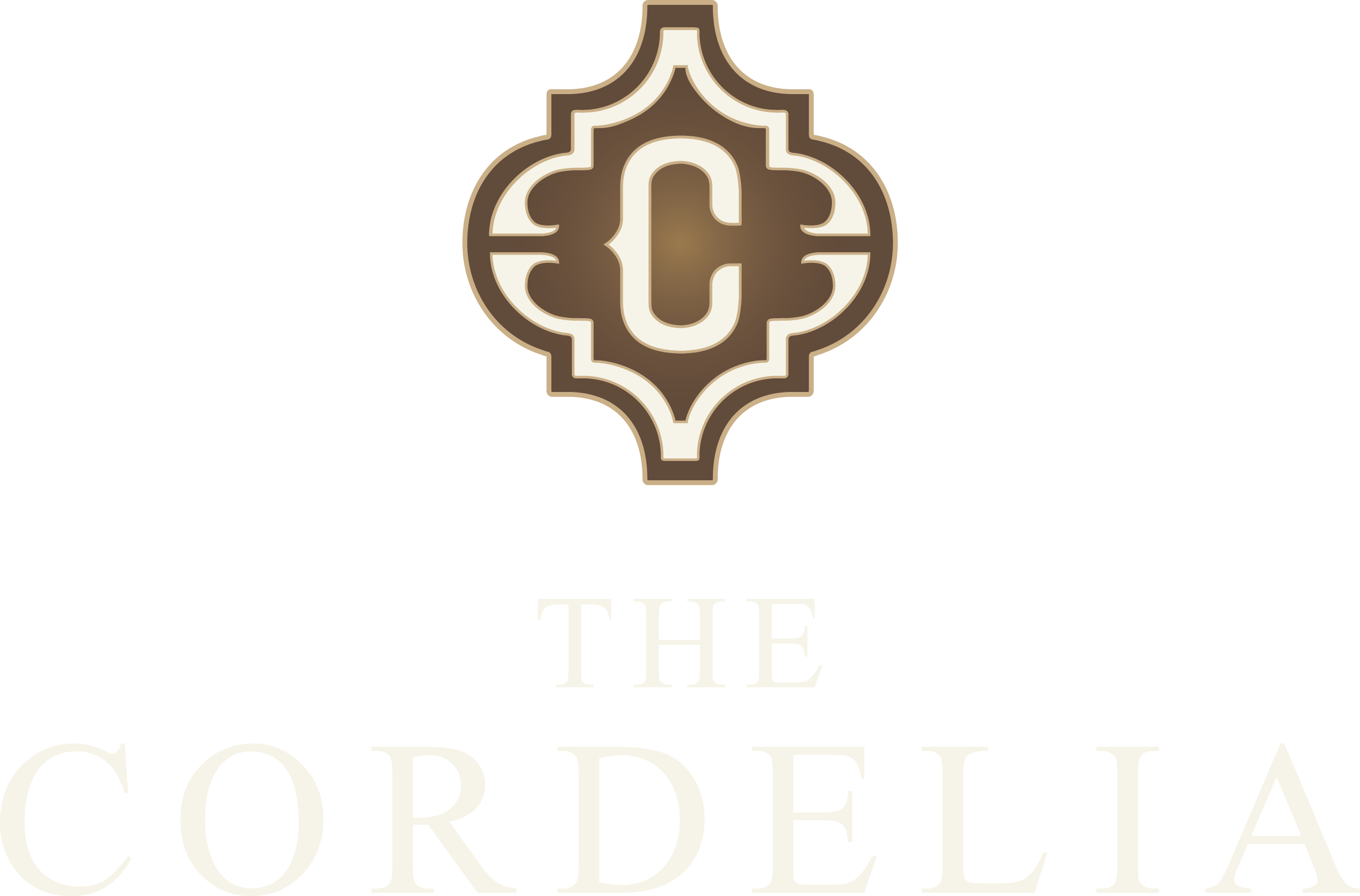 A logo with a letter C in the center and the text "The Cordelia" below it.