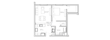 a floor plan of a small house with bedrooms and a bathroom