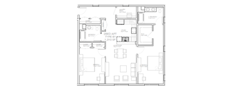 a floor plan of a house with a bedroom and a living room