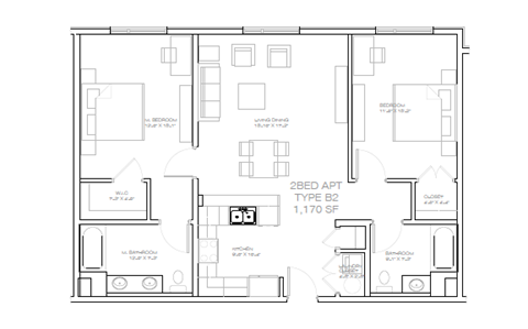 the floor plan of the second floor