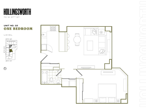 70 W 37th Street Studio-2 Beds Apartment for Rent - Photo Gallery 15