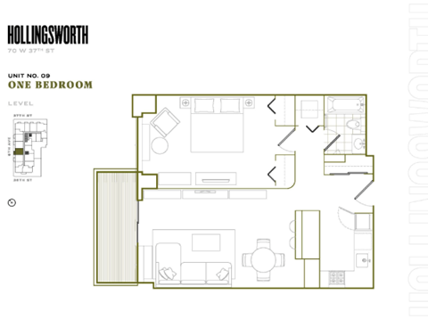 70 W 37th Street Studio-2 Beds Apartment for Rent - Photo Gallery 17