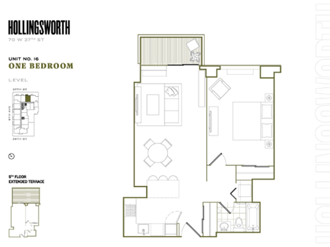 70 W 37th Street Studio-2 Beds Apartment for Rent - Photo Gallery 23