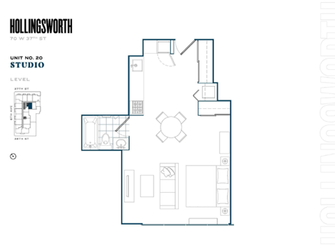 70 W 37th Street Studio-2 Beds Apartment for Rent - Photo Gallery 14