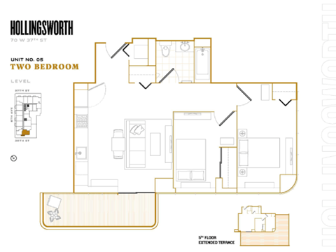 70 W 37th Street Studio-2 Beds Apartment for Rent - Photo Gallery 24