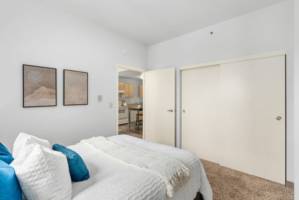 White Bedroom at Pacific Tower Apartments, Portland, 97209