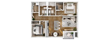 A series of images showing different rooms of a house.