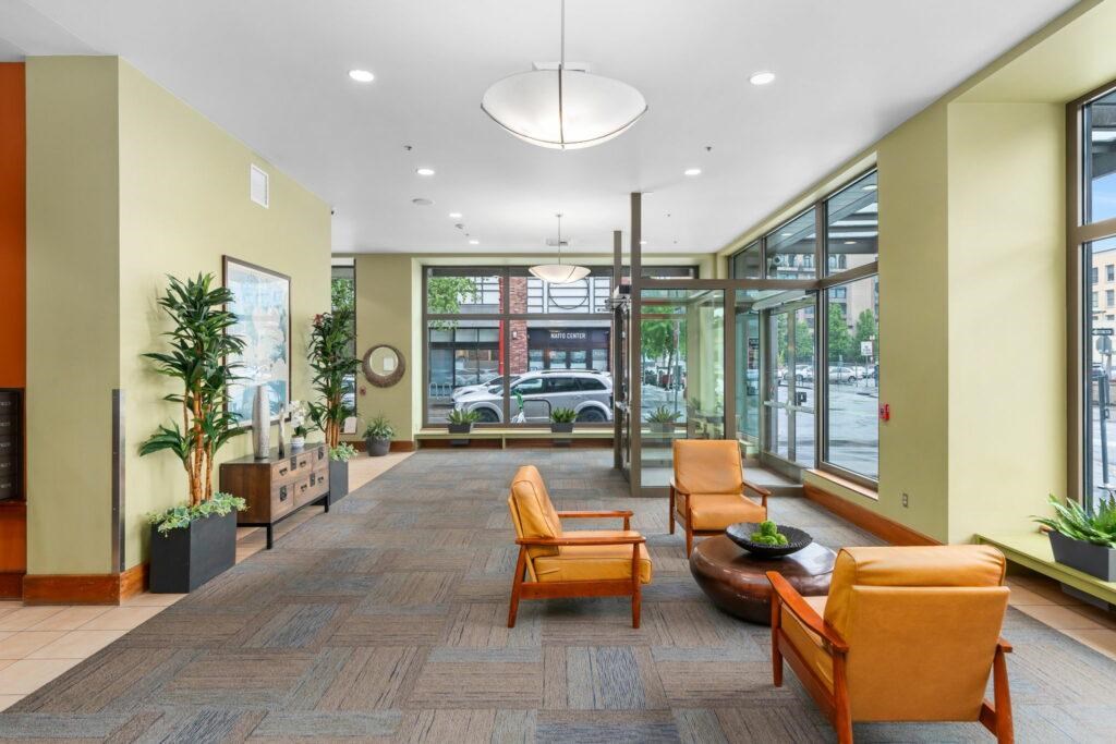 Large Lobby at Pacific Tower Apartments, Portland, OR, 97209