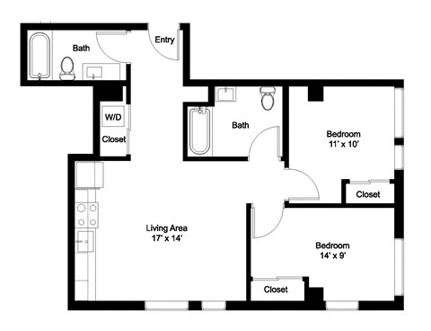 2 bed 2 bath at Analog PDX Apartments, Portland, OR 97227