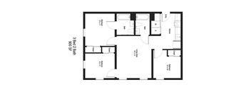3 Bedroom Floor Plan at Moraine, Tacoma Washington