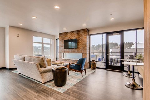 Living Room With Balcony at Holm at Sellwood, Portland, 97202