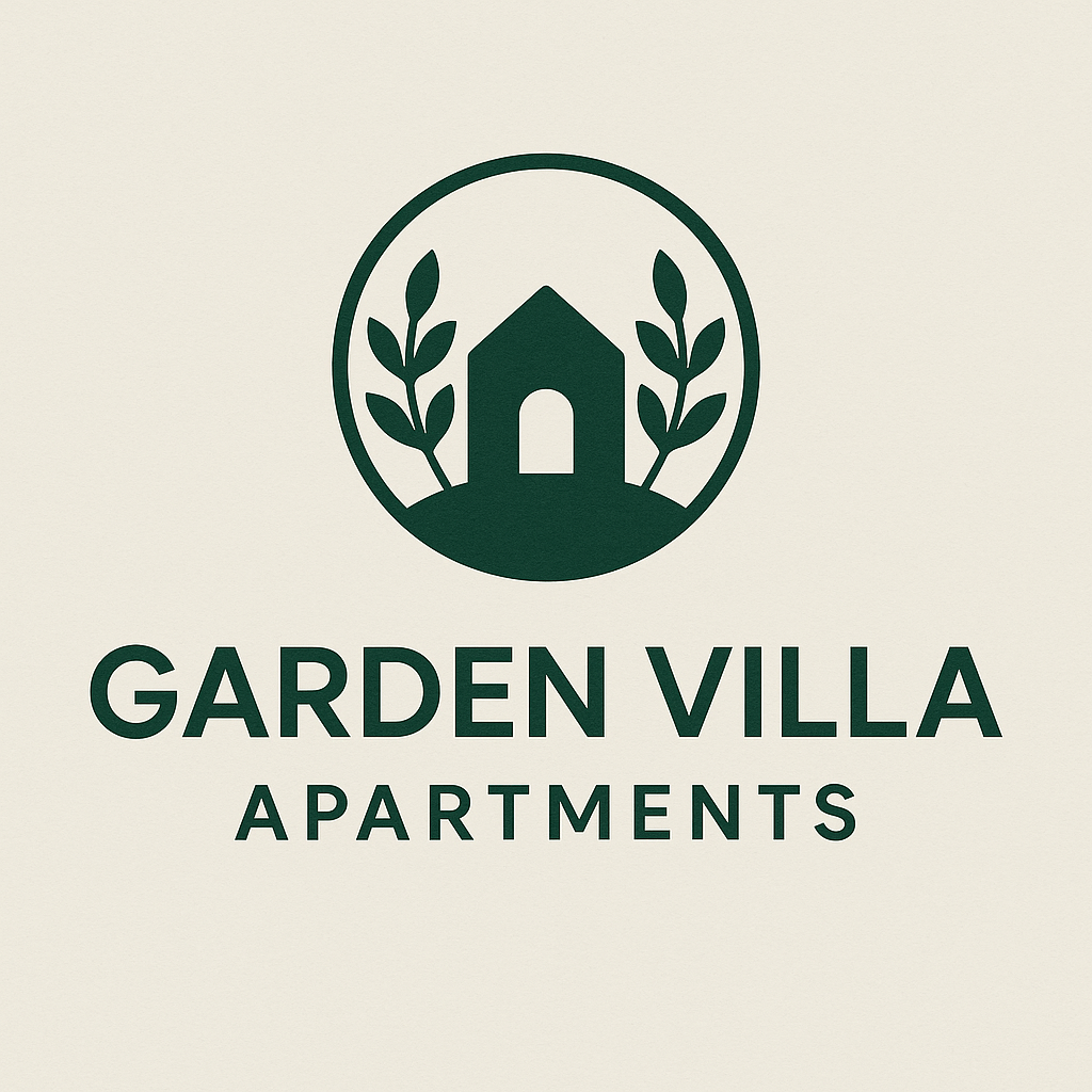Black logo at Garden Villa Apartments, Oregon, 97266