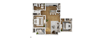2A Floor Plan at Ellison Ridge Apartments, Vancouver, WA