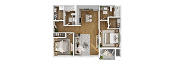 2B Floor Plan at Ellison Ridge Apartments, Vancouver, 98683