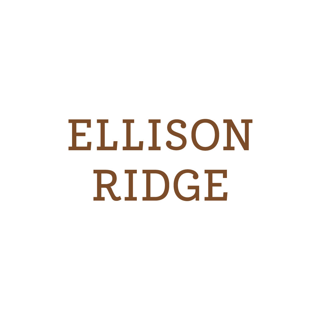 A brown text that reads Ellison Ridge.