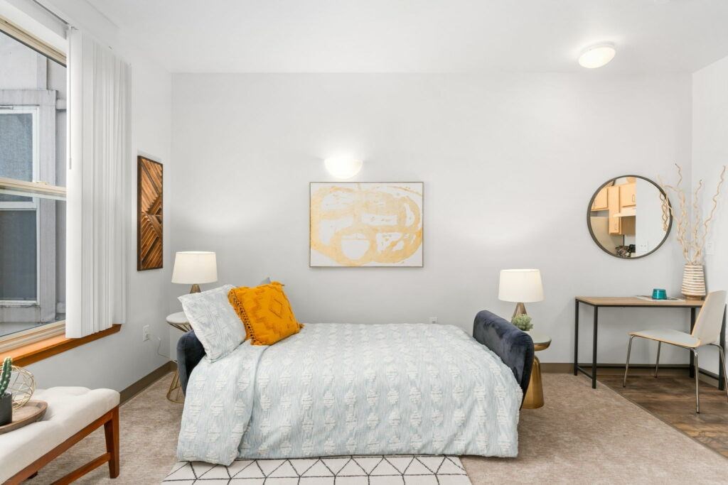 Large Bedroom at Fifth Avenue Place Apartments, Portland, OR