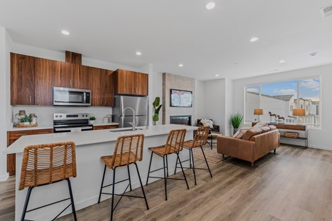 Fully Equipped Modern Eat-In Kitchen at Thrive at Green Mountain, Camas, Washington
