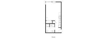 Studio, 1 Bathroom