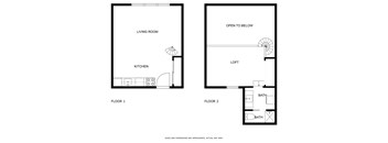 1 bed 1 bath A Floor Plan at Atomic Orchard Experiment, Portland, OR, 97232