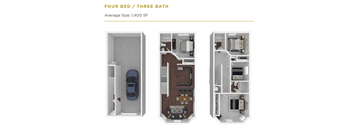 4 Bedrooms, 3 Bathrooms