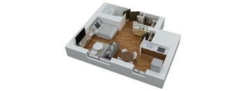 a floor plan of a home with a living room and a dining room