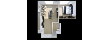 A bathroom with a sink, toilet, and a mirror.