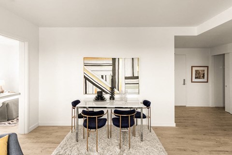 Elegant Dining Space at Nomad Apartments, Portland, Oregon