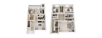 3 Bed 2 Bath Floor Plan at Alder Creek Apartments, Washington, 98682