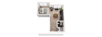 a floor plan of a house with a living room and a kitchen at Shift, Portland, OR 97217