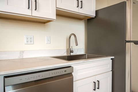 Kitchen with Sink at Sandy Rose Lofts, Portland, OR, 97232