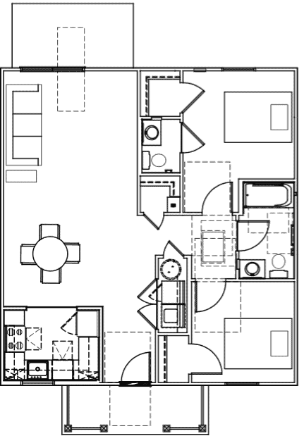 2 bed 2 bath at English Oaks Apartments, Fredericksburg, 22406