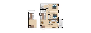 the floor plan of the apartments