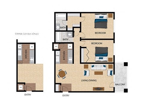 the floor plan of the apartments
