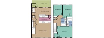 two screenshots of a floor plan of a house