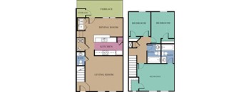 two screenshots of a floor plan of a house