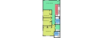 the floor plan of the living room of the house